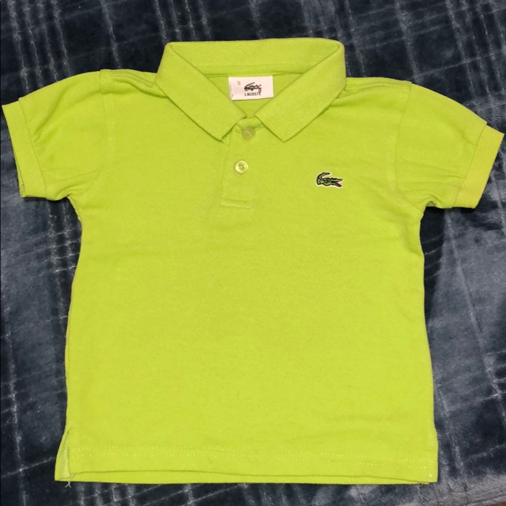 Lacoste toddlers green polo T-shirt size S